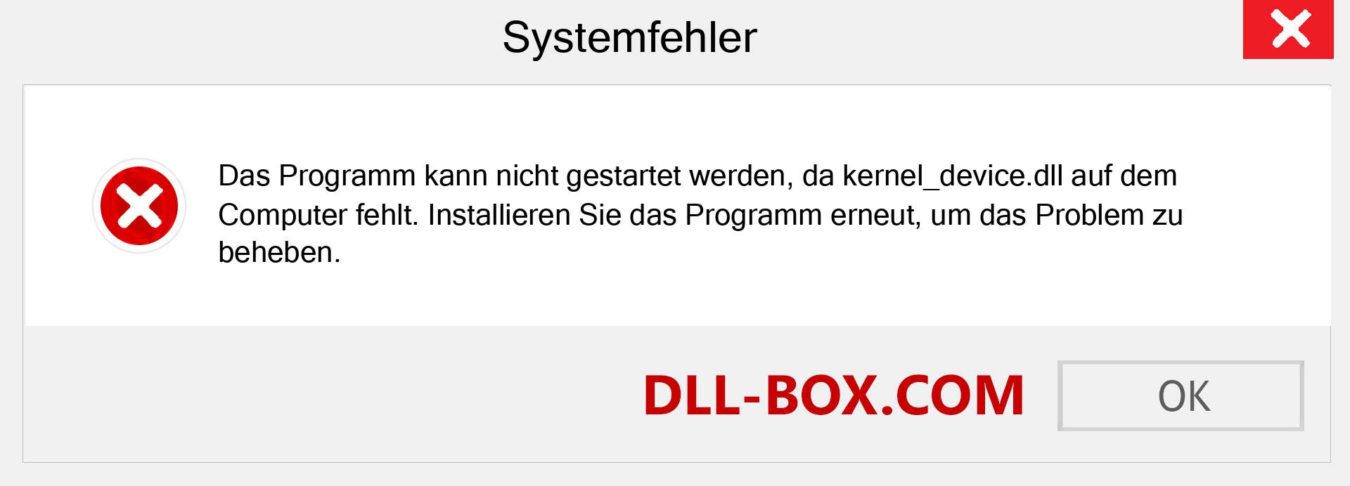 kernel_device.dll-Datei fehlt?. Download für Windows 7, 8, 10 - Fix kernel_device dll Missing Error unter Windows, Fotos, Bildern