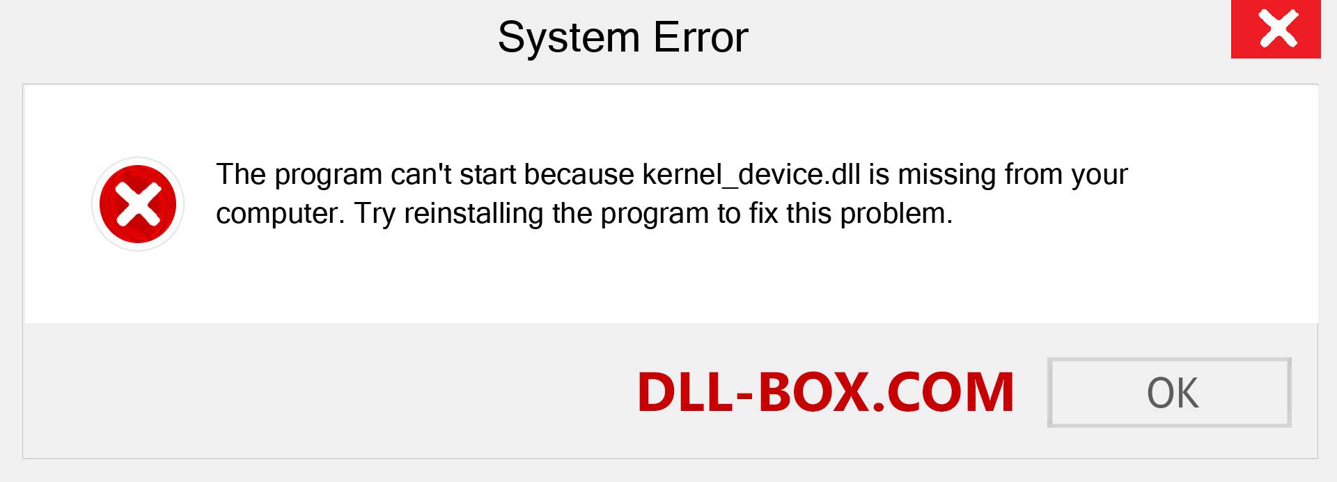  kernel_device.dll file is missing?. Download for Windows 7, 8, 10 - Fix  kernel_device dll Missing Error on Windows, photos, images
